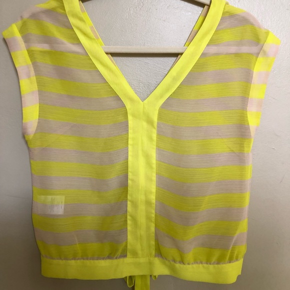 Sheer Neon BEBE Blouse - Picture 2 of 5